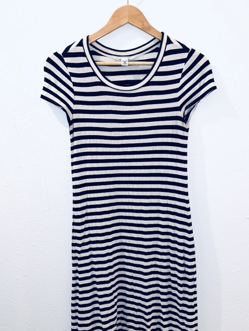 Striped Short Sleeve Mini dress - Banana Republic